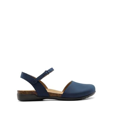 DREAM PAIRS Women's Closed Toe Sandals Arch Support Comfort Cork Footbed Flat Sandals Summer Shoes,Size 10,Navy,DWUMFS2501 - Image 3
