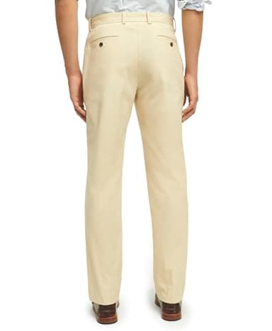 Brooks Brothers Men's Slim Fit Stretch Supima Cotton Poplin Chino Pants, Oatmeal, 40W x 34L - Image 2