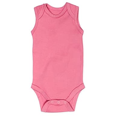HonestBaby Sleeveless Bodysuits One-piece 100% Organic Cotton for Baby Boys, Girls, Unisex, Pink Ombre, 0-3 Months - Image 2