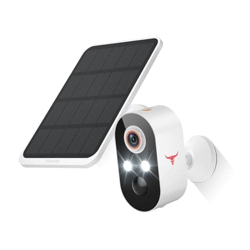 FameVibe 1080p Solar Security Camera Wireless, Smart AI Human Detection, 2-Way Audio, Color Night Vision, Cloud Storage, 2.4G WiFi, Indoor/Outdoor Surveillance Bullet Cam (1 Pack) - Image 1