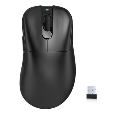 KYSONA Wireless Gaming Mouse, 24000 DPI, Wired/2.4GHz/Bluetooth Ergonomic Mouse, 150Hours Battery Life, Free Lag, 57g Lightweight Rechargeable Gaming Mice for Laptop/PC/Mac/Tablet/Xbox/MacBook, Black - Image 1