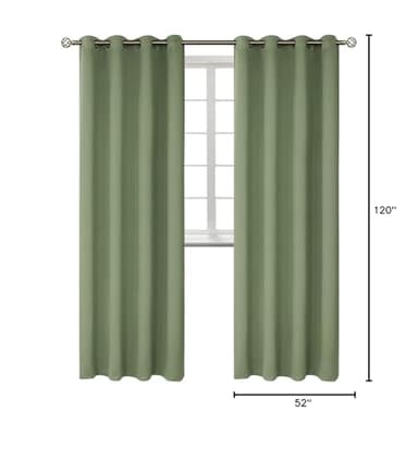 BGment Room Darkening Curtains 120 Inches Long - Grommet Thermal Insulated Drapes Window Treatment Curtains for Bedroom, 2 Panels, 52 x 120 Inch, Grass Green - Image 8