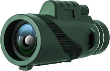PhysioPhyx 80x100 Monocular-Telescope for Adults & Kids, Green, High Powered, Smartphone Adapter, Hunting, Wildlife, Bird Watching, Travel, Camping, Hiking