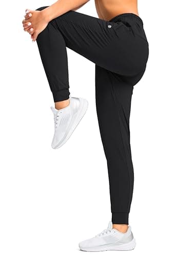 G Gradual Women's Joggers Pants with Zipper Pockets Tapered Running Sweatpants for Women Lounge, Jogging (Black, X-Large) - Image 2