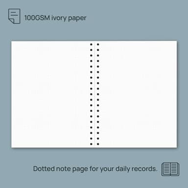 POPRUN Monthly Planner 2026-2027 Spiral Hardcover (8'' x 10''), 18 Months Calendar (Jan.2026-Jun.2027) - 2 Pages per Month with Dotted Note Pages, Sunday Start, Laminated Tab - Light Pink - Image 4