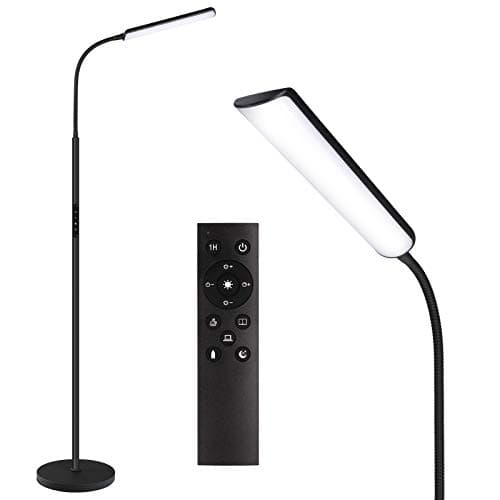 Dimunt LED Floor Lamp, Bright 15W Floor Lamps for Living Room with 1H Timer, Stepless Adjustable 3000K-6000K Colors & Brightness Standing Lamp with Remote & Touch Control Reading Floor Lamps - Image 1