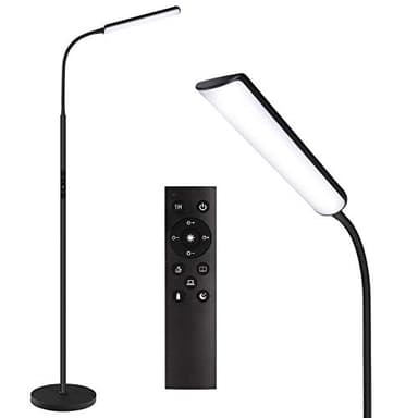 Dimunt LED Floor Lamp, Bright 15W Floor Lamps for Living Room with 1H Timer, Stepless Adjustable 3000K-6000K Colors & Brightness Standing Lamp with Remote & Touch Control Reading Floor Lamps - Image 1