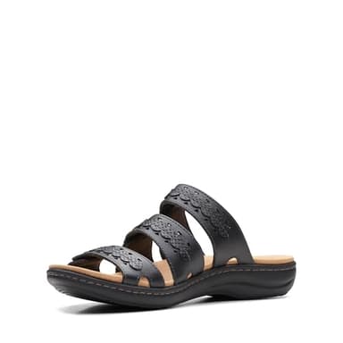 Clarks Collection Women's Laurieann Cove flats-sandals, Black Leather, 7.5 Medium US - Image 5