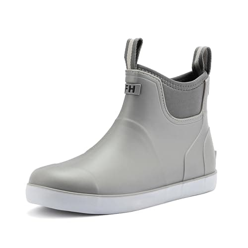 CKWLXQY Men's Deck Boots, Waterproof Ankle Rain Boots Men Anti-Slip Traction, Outdoor Rubber Fishing Garden Boots High-Performance Shoes for Farming - Image 1