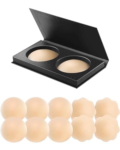 VOCH GALA 5Pairs Nipple Covers for Women Reusable, Adhesive Silicone Nipple Pasties, Sticky Bra Pasties Petals - Image 1