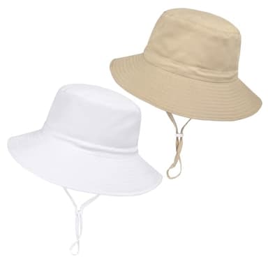 Baby Toddler Sun Hat,Boys Girls Bucket Hat for Kids UPF 50+ Sun Protective Child Summer Beach Hats 0-6 Months - Image 2