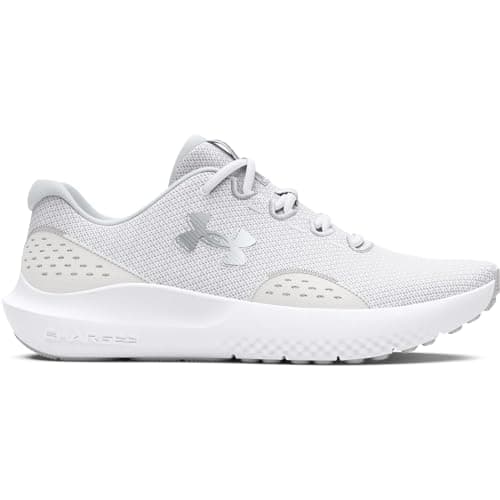Under Armour Women's Charged Surge 4, (100) White/Distant Gray/Metallic Silver, 7.5, US - Image 1