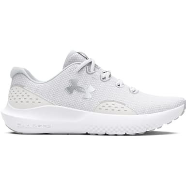 Under Armour Women's Charged Surge 4, (100) White/Distant Gray/Metallic Silver, 7.5, US - Image 1