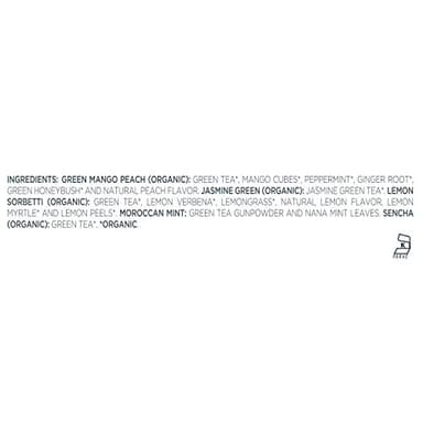 Tea Forte Green Tea Assortment Single Steeps Loose Leaf Premium Tea Gift Set Sampler, 15 Count 3 of Each Assorted Blends, Pre-Portioned Single Serve Pouches, Steeps 12 oz - Image 2