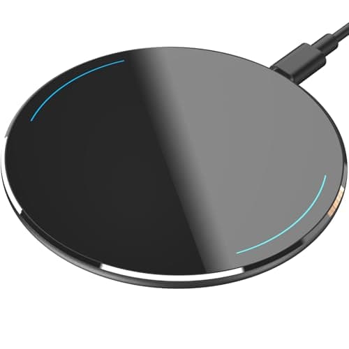 TOZO Wireless Charger 15W Max Fast Wireless Charging Pad Compatible with iPhone 16/16 Plus/16 Pro Max /15/14/13/SE/12 Series, Samsung Galaxy S24/S23/S22 Series (No AC Adapter), Glossy Black - Image 1