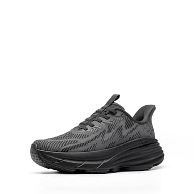 ALLSWIFIT Women's Slip On Walking Shoes Hands-Free Cushion Running Tennis SwiftPlush Non-Slip Comfortable Workout Gym Athletic Fashion Sneakers,Size 8.5,Black,AWUMRS2512 - Image 1