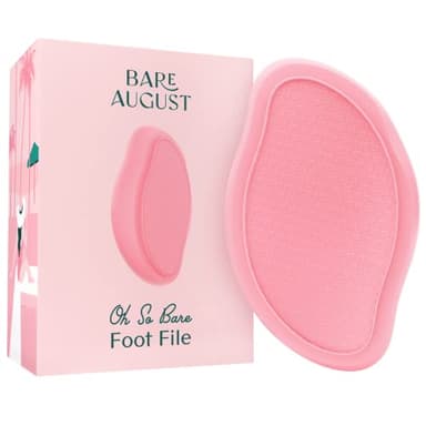 Bare August Glass Foot File Callus Remover- Heel Scraper & in Shower Foot Scrubber Dead Skin Remover - Pedicure Foot Buffer for Soft Feet - Image 1