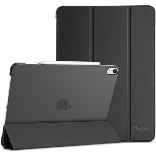 ProCase for iPad Air 13 Inch Case M3 2025/M2 2024, Slim Smart Cover iPad 13 Air M3 M2 Case with Translucent Hard Shell Back, Supports Touch ID, Auto Wake/Sleep -Black - Image 1