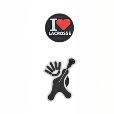 Generic Lacrosse Charms for Shoes & Crocs, 6-Pack, Multicolor, Rectangular, Press-On, No Metal, No Gemstone, Unisex, Lacrosse Theme - Image 2