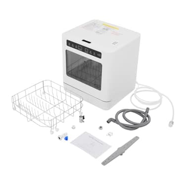 Portable Countertop Dishwasher, 110V 800W Mini Dishwasher with 6L Built-in Water Tank, 4 Washing Programs Countertop Dishwasher 158°F High-Temp & Air-Dry Function for Apartments Kitchen Dorm - Image 4