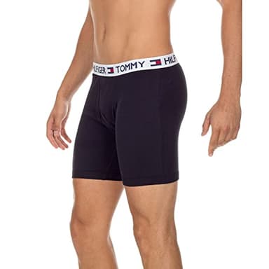Tommy Hilfiger Men's 4 Pocket Boxer Brief, Black, Medium - Image 2