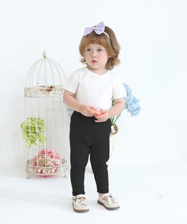 Fullfamous Infant Baby Girl's Pants Clothes Cotton Ribbed 5 Pack Clothing Outfit Leggings,Black/White/Grey Marl/Pink/Purple 12-18 Months - Image 2