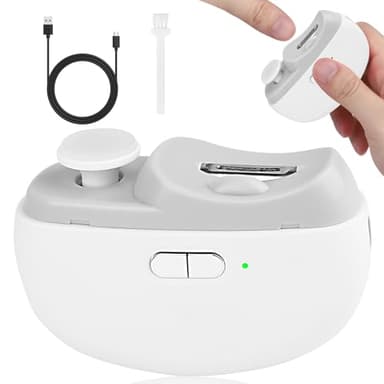 CCMADE 2025 Upgraded Electric Nail Clipper, 3 in 1 Automatic Nail Trimmer and Polisher with LED Light & Clip Storage,USB Rechargeable - 2 Speeds Electric Nail File for Baby, Adults, Seniors - Image 1