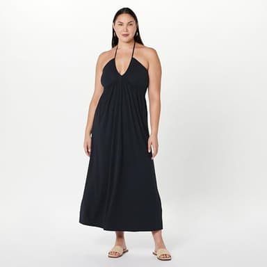 The Drop Women's Kapri Gathered Halter Dress, Black, S - Image 5