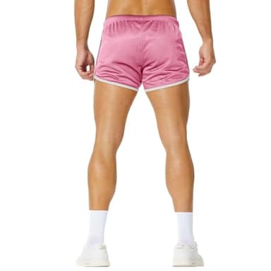AIMPACT Mens Running Shorts Breathing Workout Gym Booty Short Shorts Pink - Image 9