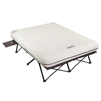 Coleman Queen-Size Airbed Cot Combination, Folding Air Mattress with Steel Frame & Side Table, Battery Pump Included, Great for Camping, Lounging, Elevated Sleeping, Guests, & More - Image 2