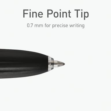 Pentonic GR-T Retractable Gel Pens, 10 Count, Black Ink, 0.7 mm Fine Point, Smooth Writing For Journaling, Note Taking, Office & School (1002363) - Image 5