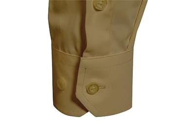 DELCARINO Men's Long Sleeve Button Up Shirts Solid Slim Fit Casual Business Formal Dress Shirt Browm Small Brown - Image 4