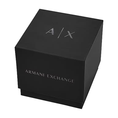 A｜X ARMANI EXCHANGE Men's Chronograph Black Stainless Steel & Black Leather Band Watch (Model: A|X2098) - Image 6