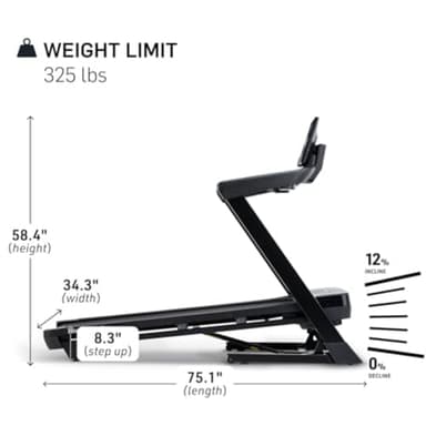 NordicTrack T Series 10 Treadmill with 10" Tilting Touchscreen and Compact Design - Image 3