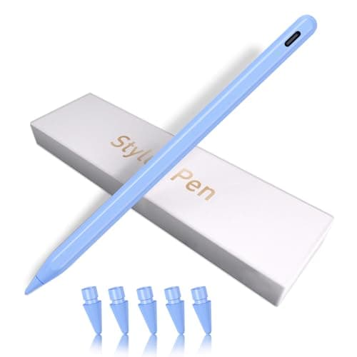 iPad Pencil for 9th & 10th Generation, Fast Charge Stylus Pen for Palm Rejection and Tilt Sensitivity, Compatible with iPad Pro 11/12.9in, Mini 5/6, iPad 6/7/8/9/10, Air 3/4/5 (Blue) - Image 1