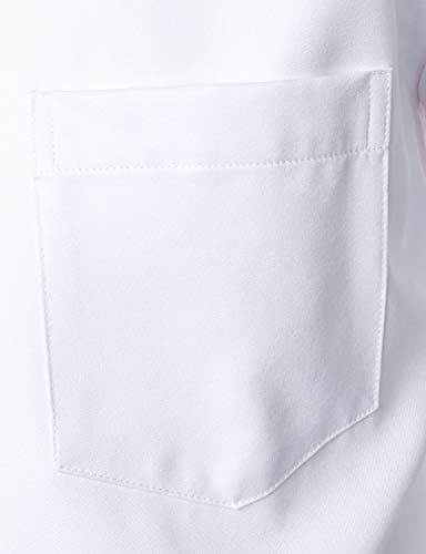 ZEROYAA Men's Urban Stylish Casual Business Slim Fit Long Sleeve Button Up Dress Shirt with Pocket ZLCL29 White Medium - Image 6