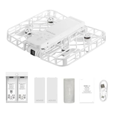 HOVERAir X1 Drone with Camera, Self-Flying Camera Drone with Follow Me Mode, Foldable Mini Drone with HDR Video Capture, Palm Takeoff, Intelligent Flight Paths, Hands-Free Control White (Combo Plus) - Image 1