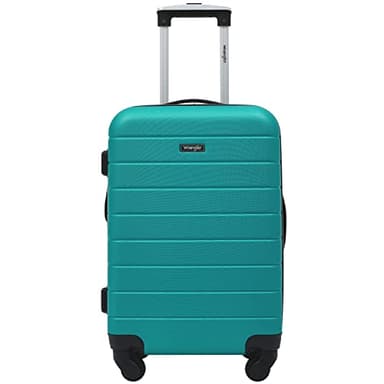 Wrangler Smart Luggage Set with Cup Holder and USB Port, Teal, 2 Piece - Image 3