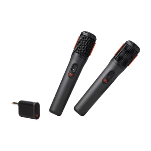 JBL PartyBox Wireless Mic - 2X Digital Wireless Microphones, Rechargeable Battery (20hrs - 700mAh), Clear Voice, Crisp Sound, Stable 2.4GHz Connection, Compatible with All PartyBox Speakers (Black) - Image 1