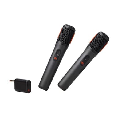 JBL PartyBox Wireless Mic - 2X Digital Wireless Microphones, Rechargeable Battery (20hrs - 700mAh), Clear Voice, Crisp Sound, Stable 2.4GHz Connection, Compatible with All PartyBox Speakers (Black) - Image 1