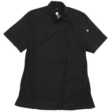 Chef Works Women's Springfield Chef Coat, Black, Medium - Image 7