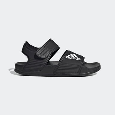 adidas Adilette Aqua Slides Water Shoe, Core Black/White/Core Black, 13 US Unisex Little Kid - Image 2