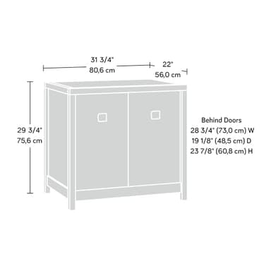 Sauder Cannery Bridge 2-Door Base Cabinet, Sindoori Mango Finish - Image 3