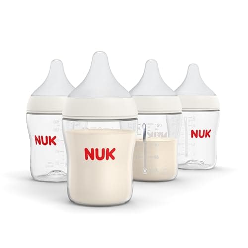 NUK Perfect Match Slow Flow 2-in-1 Natural and Anti-Colic Bottle, 5oz., 4 Pack, BPA Free - Image 1