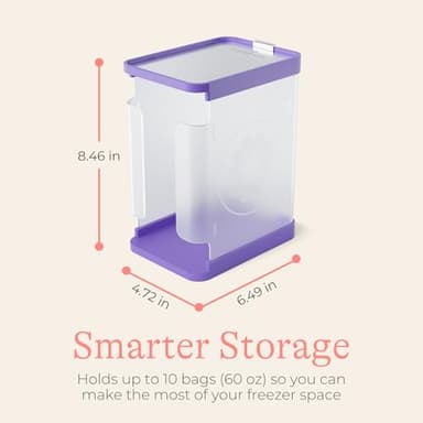Lansinoh Breastmilk Storage Container with Quick-Freeze Tray, Stores up to 10 Breast Milk Bags, Made Without BPA/BPS, Includes 5 Milk Bags - Image 6