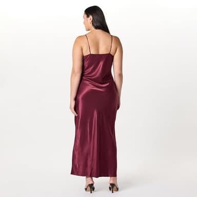 The Drop Women’s Lana Maxi Slip Dress, Burgundy, L - Image 6