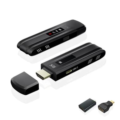 PeakDo Wireless HDMI Transmitter and Receiver 4K Decode 1080P Output,Wireless HDMI 2.4/5G 160FT,with LED Display&Surface Spraying for Streaming Video to TV,Monitor from Laptop/PC/TV Box - Image 1