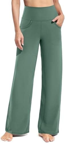 Promover Wide Leg Pants Woman Yoga Pants with Pockets Stretch Loose Casual Lounge Sweatpants Petite/Regular/Tall - Image 3