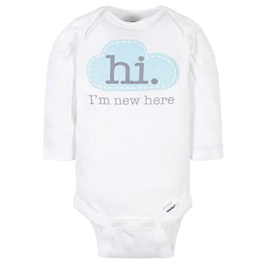 GerberUnisex Baby6 Pack Long-Sleeve Onesies BodysuitWords Grey12 Months - Image 2