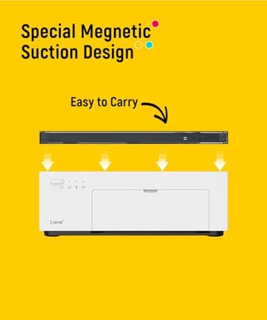 Liene White M200 4x6'' Photo Printer Battery Edition, Wireless Photo Printer for iPhone Android, Dye Sublimation Printing Full-Color Photo 20-Sheet, Portable Picture Printer Ideal for Travel Home Use - Image 6